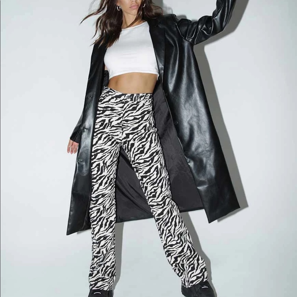 Motel Rocks Zoven Trouser in Zebra Black and White
